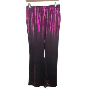 PAPEROC | Purple Shiny Irredescent Pants with Elastic Waist | Size XL